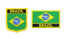 巴西 国旗刺绣布贴 Brazil FLAG Embroidered IRON ON PATCH