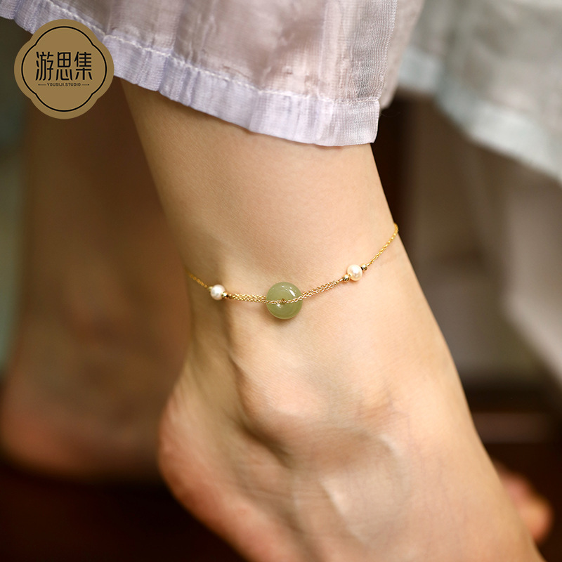 玉珠脚链