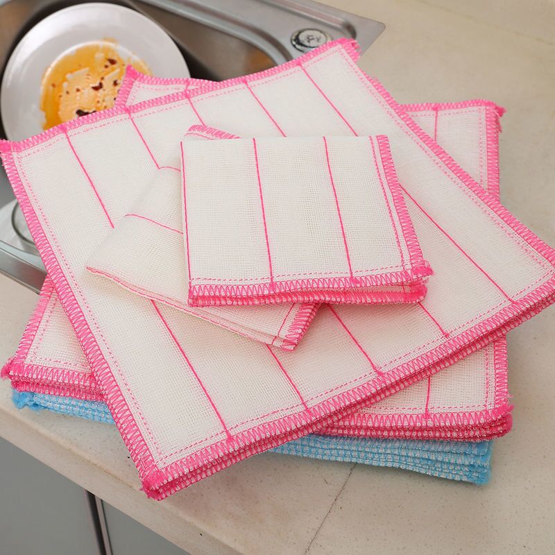 洗碗抹布批发厨房清洁用品洗碗巾8层加厚全密抹布百洁布厂