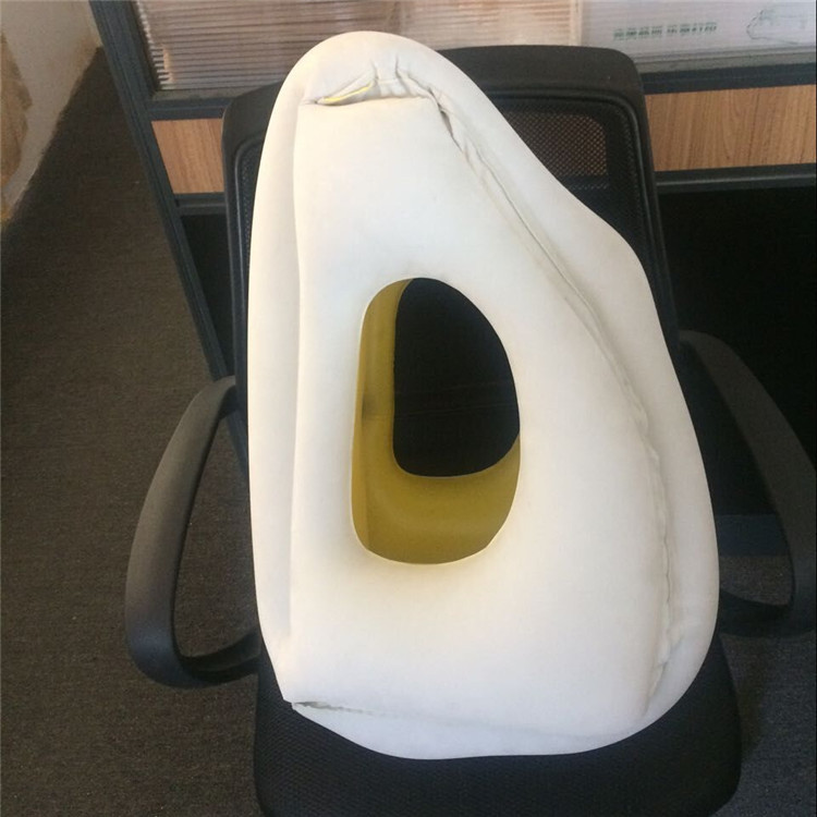 充气趴睡枕植绒旅行枕外出办公长途火车飞机抱枕午睡充气枕头现货