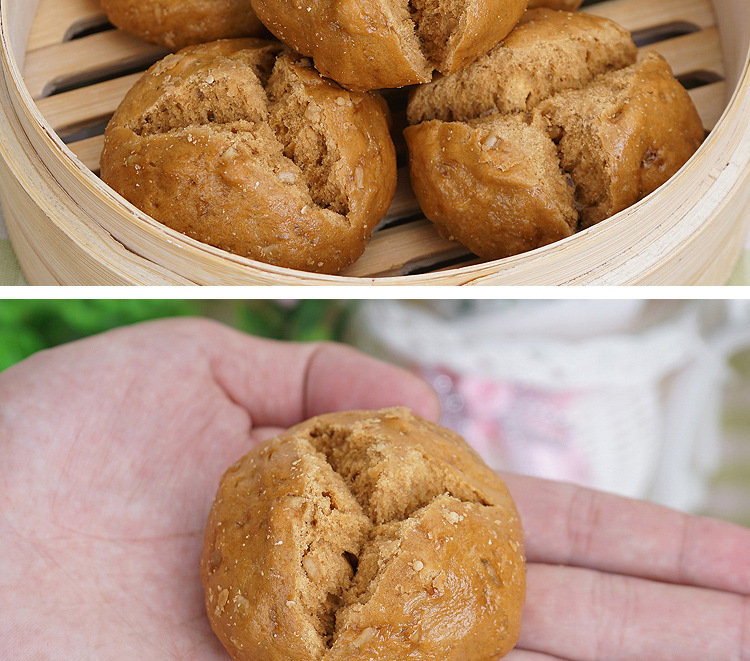 安井红糖馒头800g /约20个冷冻速食手撕早餐燕麦大馒头家庭装面点