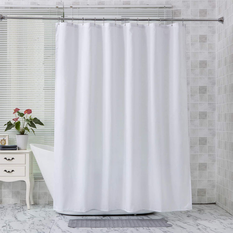 Waterproof and Mildew-Proof Thick Plain Shower Curtain Polyester Waterproof Shower Curtain Bathroom Waterproof Curtain Hotel Solid Color Partition Curtain