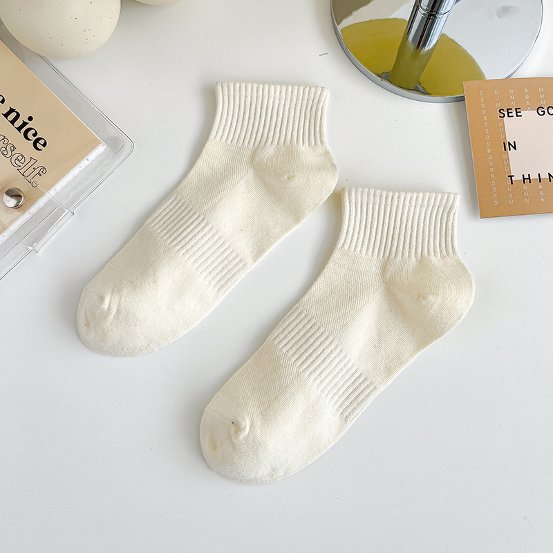 Women's Ankle Socks Summer 100% Cotton Socks Summer Women's Boneless Sports Socks Zhuji Mesh Breathable Pure Cotton Women's Socks