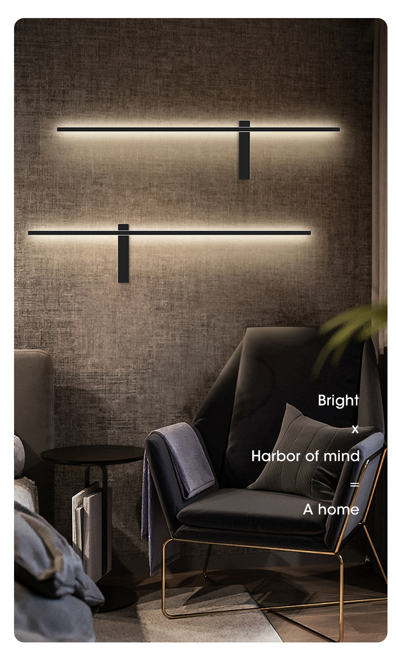 北欧极简壁灯现代简约客厅沙发背景墙壁灯卧室床头灯墙角氛围灯