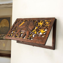 泰国实木雕刻电表箱电闸盒配电箱遮盖装饰雕花板走廊玄关墙面壁饰