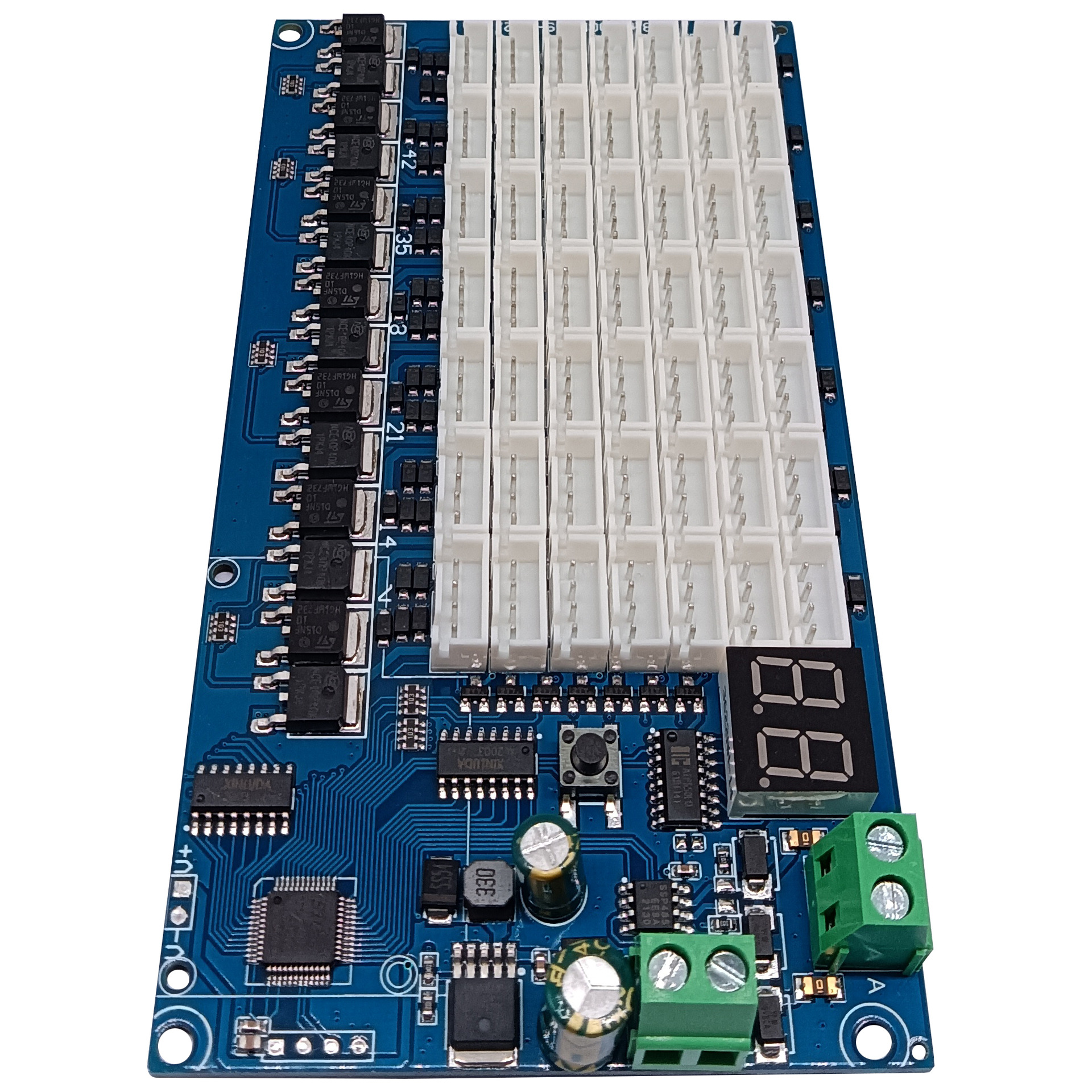 智能电子柜门锁485通信控制模块49路锁控板pcba软件小程序app开发