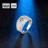 KRKC Imported Morsang Diamond ring Ring 925 fashion Overlord 1 Carat marry Ring Husband gift