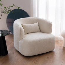 北欧轻奢白色单人椅设计师单椅出租屋网红日系休闲简约小户型沙发