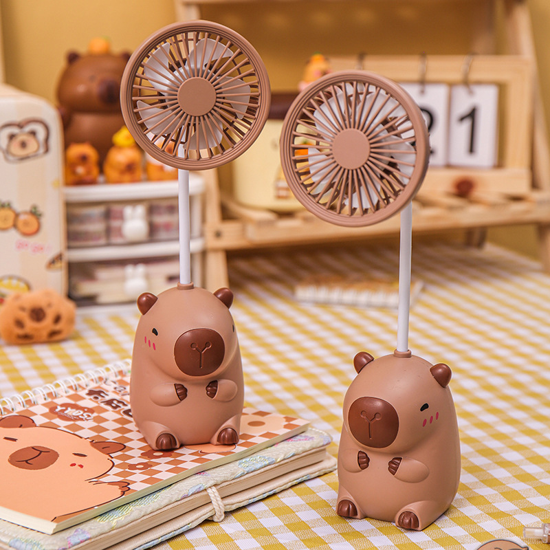 creative children‘s desktop small fan capabala usb rechargeable handheld fan children student fan gift