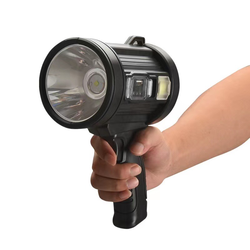 Cross-Border Handheld Gun-Type Multifunctional Solar Searchlight Outdoor Floodlight Work Light Patrol Flashlight Wholesale