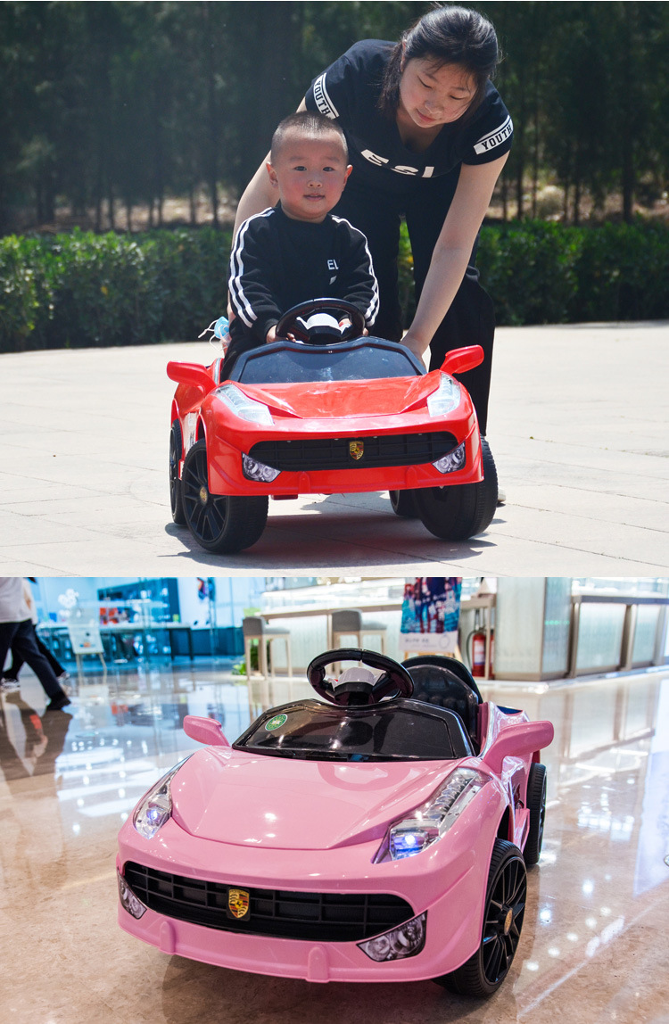 儿童电动车 四轮双驱充电遥控小汽车 可坐人男女小孩音乐玩具童车
