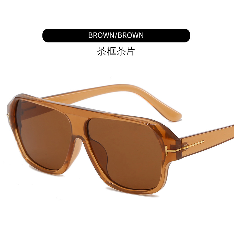 New One-Piece Large Frame Classic Sunglasses Men and Women T Shape Sunglasses Outdoor Sun Protection Glasses UV-proof Eyewear