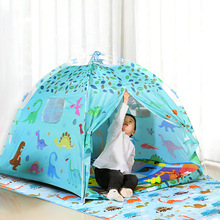 卡通儿童游戏屋自动杆速开帐篷可爱小恐龙室内外娱乐露营防蚊帐篷