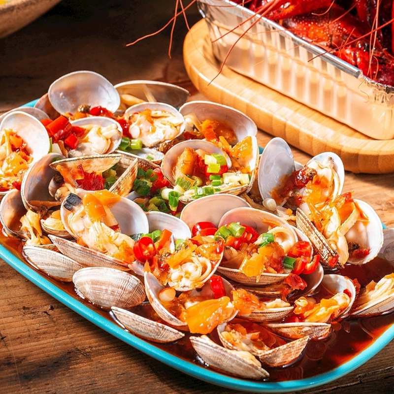 海鲜鲜活水产蛤蜊花甲肉花蛤500g干酒店袋装冷冻食材包装