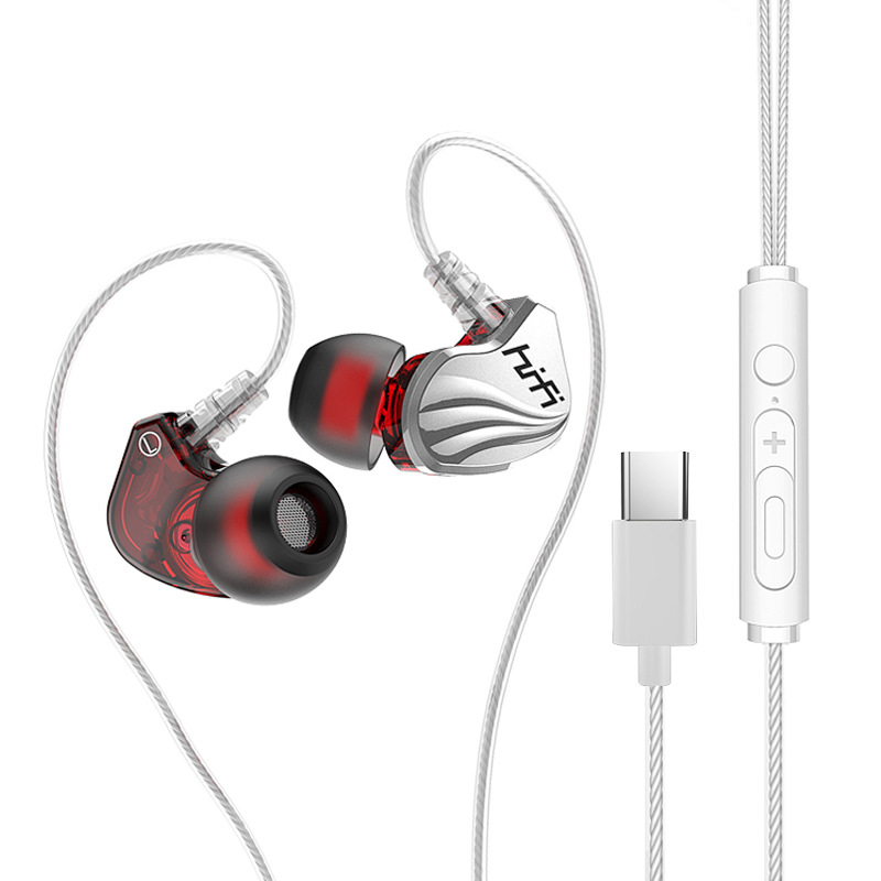 Cross-Border Spot Digital Type-c Interface Wired Earphone in-Ear Sports Bass Music Mobile Phone Headset