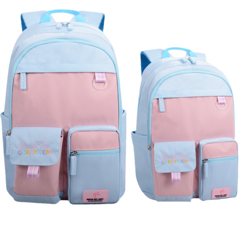 Fashion Classic Leisure Schoolbag Primary and Secondary School Student Backpack Grade 3-9 Lightweight Burden Alleviation More Bags Storage Backpack