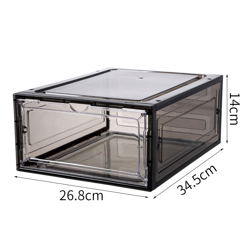 Assembled Sneakers Storage Box Transparent Basketball Shoes Shoe Box Collection Display Shoe Cabinet Sneakers Flip Men and Women Shoe Box 8349