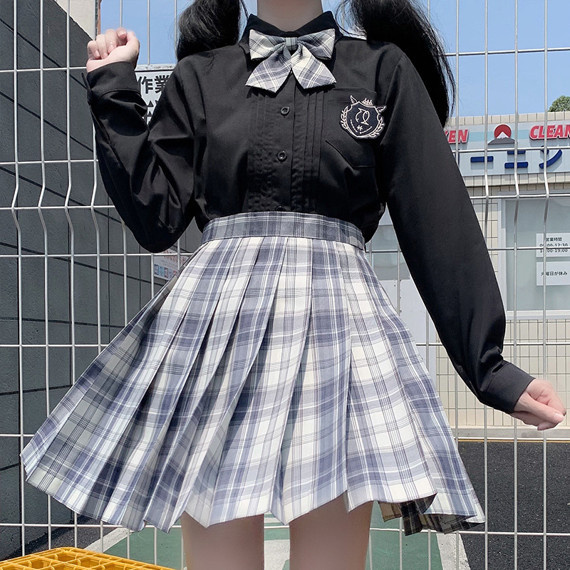 温柔一刀jk制服裙正版全套秋季长袖正统校服裙百褶裙少女格裙套装