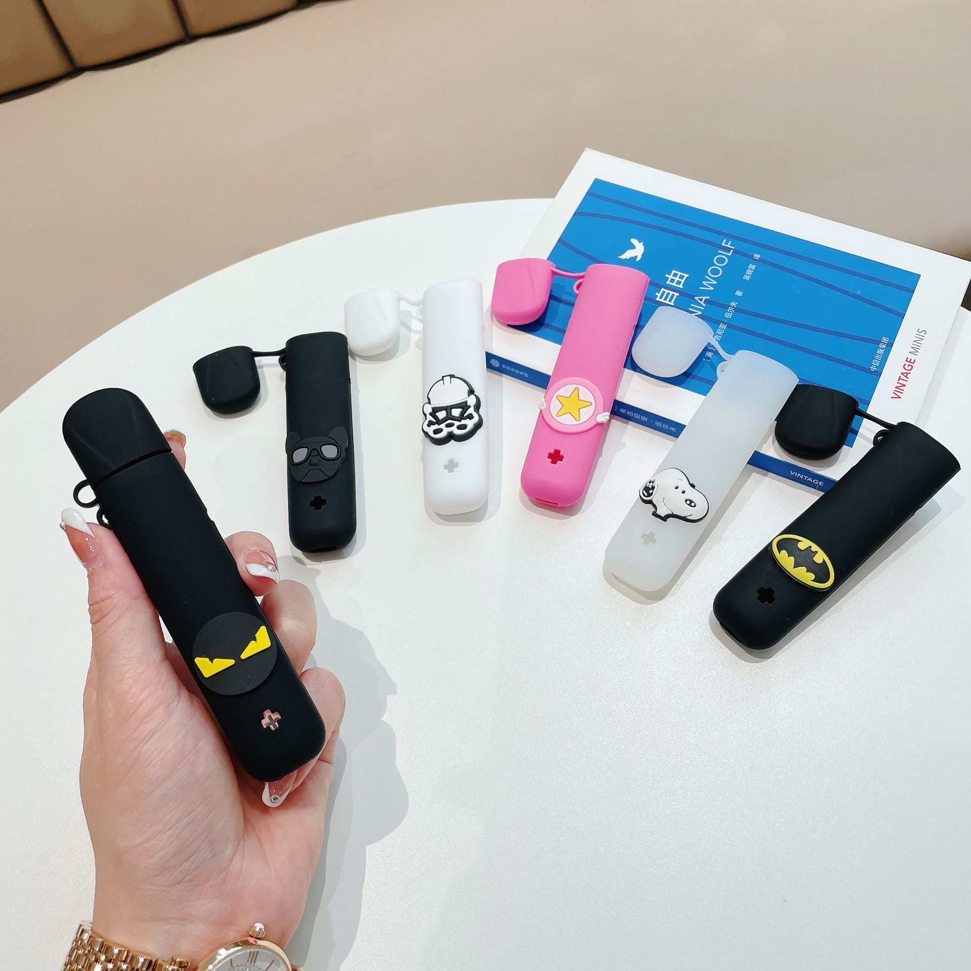 新款卡通雪加pro保护套贴纸雪茄电子器烟套透明套皮套挂绳硅胶套