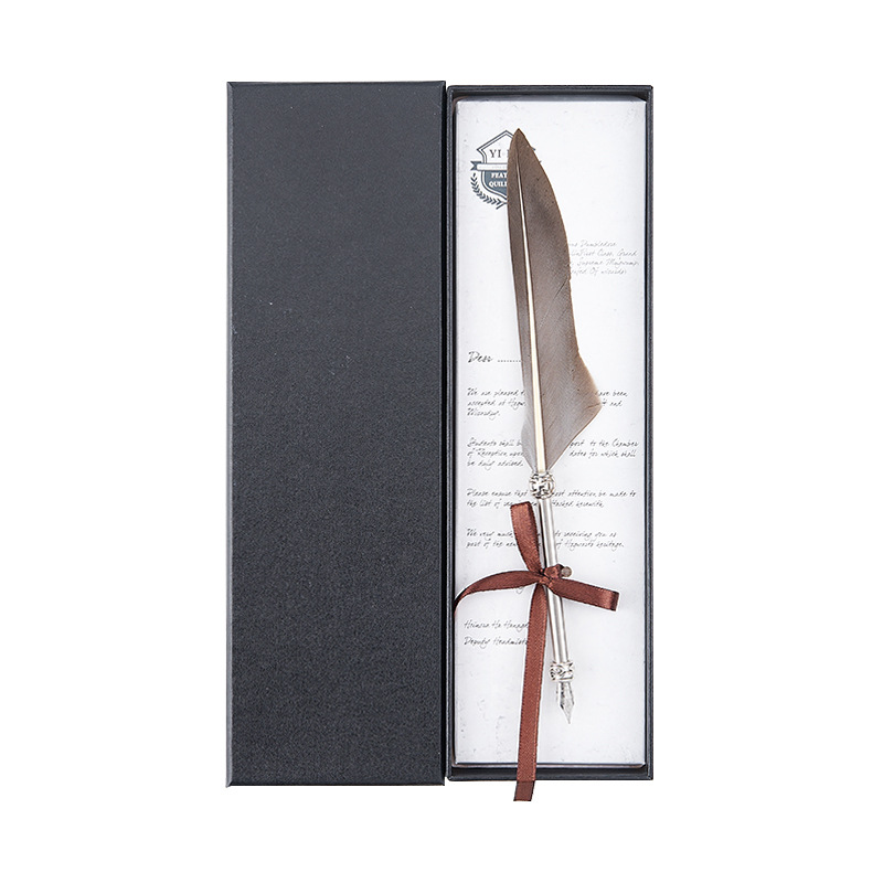 New Boxed Feather Pen Water Pen Wholesale Business Gift Opening Gift Set High-End Nib Manufacturer