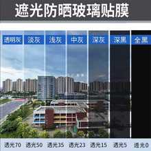 灰色玻璃隔热防晒防紫外线贴膜店面移门窗户透明室内外隔断装饰膜