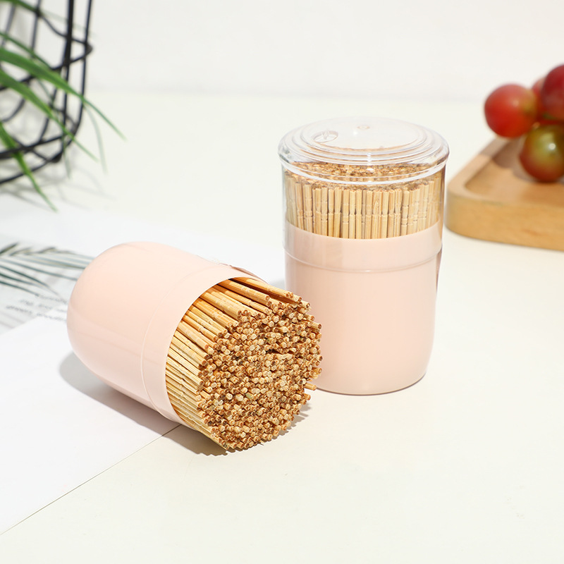 Disposable Toothpick Box Toothpick With Single Sharp End Bamboo Toothpick Portable Fine Toothpick Household Toothpicks Toothpick Box Bottled Barrel