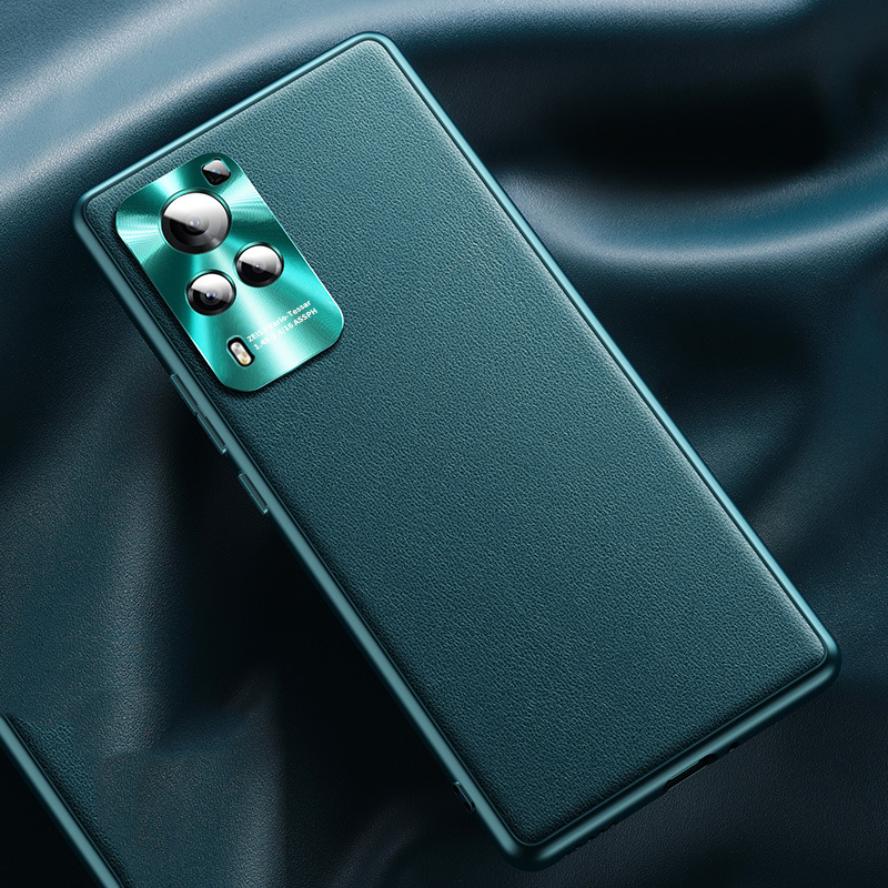 适用vivo x60全包金属镜头素皮手机壳x50pro防摔皮革保护套纯色新