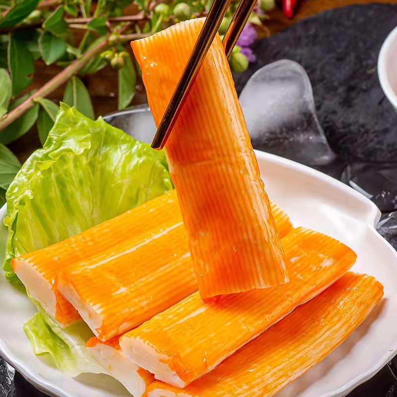 【顺丰包邮】安井锁鲜装仿雪蟹120克*8包餐饮饭店酒店酒席速冻食