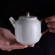 汝窑茶壶泡茶新中式功夫一人茶具家用单壶茶杯泡茶器陶瓷大西施壶