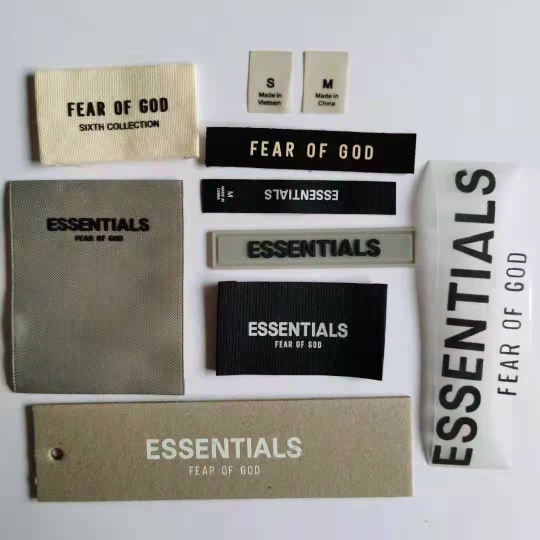 essentials高街潮牌辅料 吊牌主标织唛洗水唛fog领标水洗标包装袋