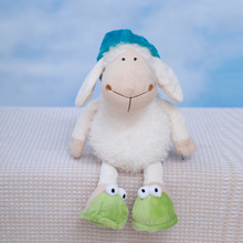 睡帽羊公仔可爱瞌睡小羊玩偶丑萌毛绒玩具儿童布娃娃女生抱枕礼物