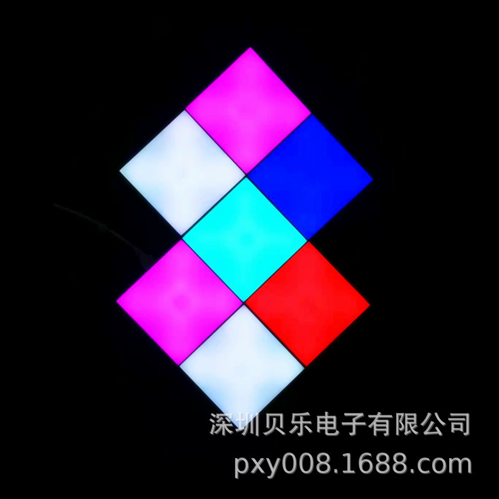 奇多多声控拾音灯奇光板 俄罗斯方块灯方形 拼接模块led装饰灯