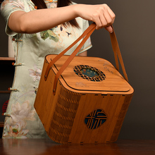端午节粽子包装盒现货盐鸭蛋礼品盒空盒子创意竹木粽子手提盒