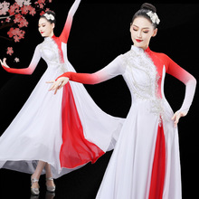 开场舞大摆裙灯火里的中国万疆舞蹈服装伴舞大合唱团演出服女长裙