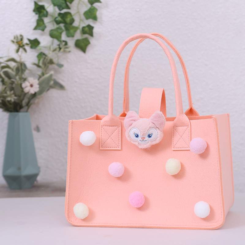 Wholesale Felt Bag Felt Handbag Felt Pouch Hand-Held Shopping Gift Cartoon Felt Handbag