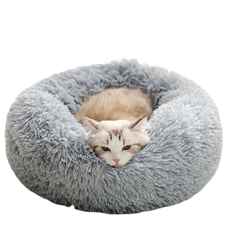 Fall/Winter Hot-Selling Round Plush Cat Nest Super Soft Comfortable Thickened Cat Nest Warm Deep Durable Not Collapse