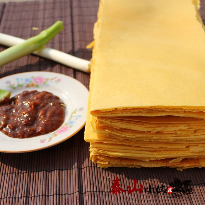 山东特产泰安玉米糊煎饼 发酵酸煎饼 山东大煎饼4斤装送1袋豆瓣酱