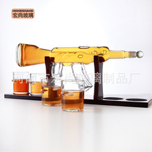 枪型泡酒瓶高硼硅玻璃ak47创意造型醒酒器洋酒威士忌工艺泡酒瓶