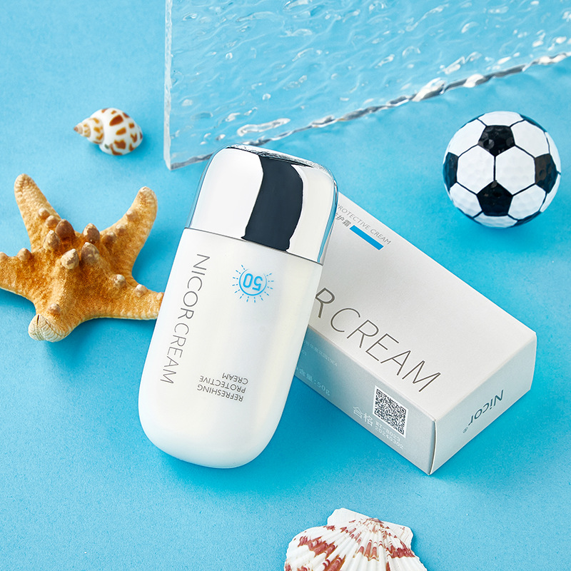 nicor防晒霜spf50 pa   清爽柳丝木防晒霜防护霜隔离防晒乳