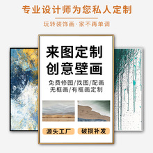 喷绘帆布画壁画跨境海报画芯餐厅挂画现代简约客厅装饰画批发