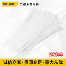 得力工具 尼龙扎带加厚强力自锁尼龙捆绑带固定器便携塑料扎线带