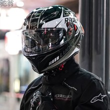 40X机车全盔3c认证摩托车头盔男四季通用碳纤维安全帽三c骑行头盔