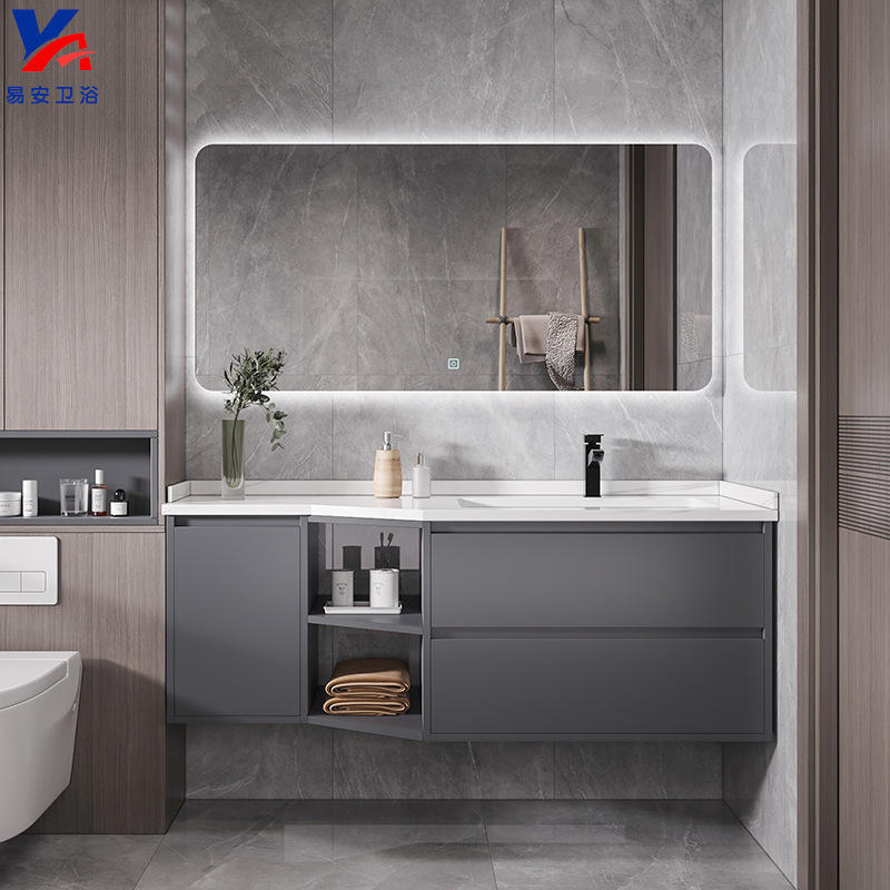 设计师切角浴室柜拐角斜角柜洗手台卫生间小户型异形简约洗脸盆柜