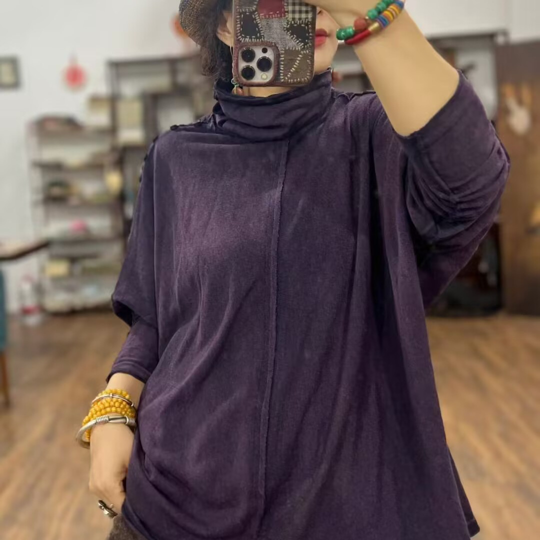 2025秋季新款短款衬衫T恤衫休闲上衣文艺复古