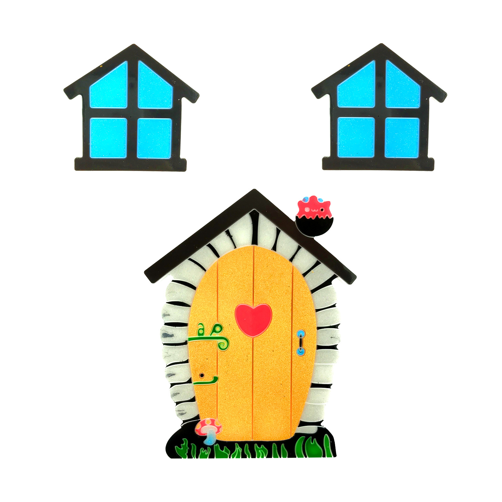 精灵之门滴胶模具 fairy home小房子家居庭院装饰爱心硅胶模具