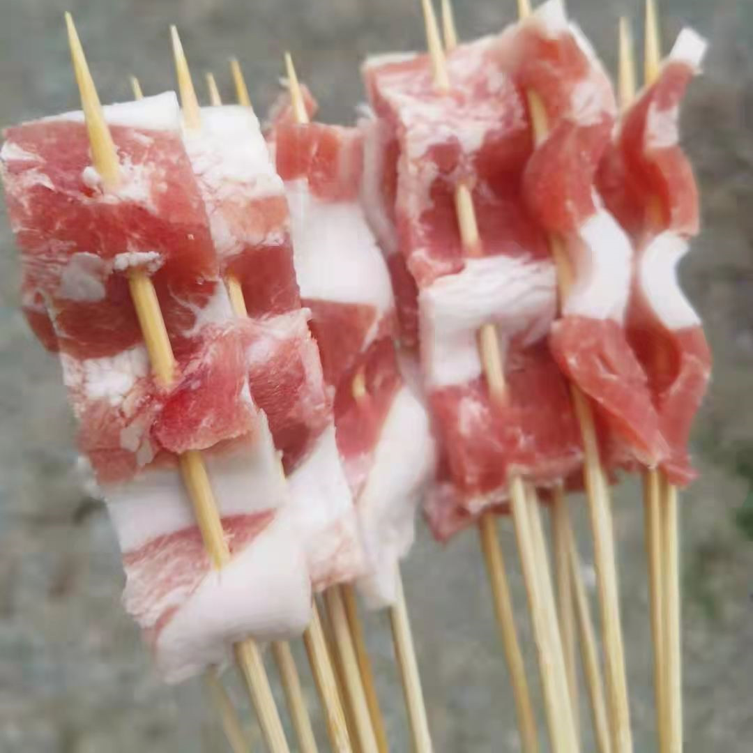 洪园五花肉串家庭户外聚会烤肉网红小吃冷冻烧烤食材商用半成品