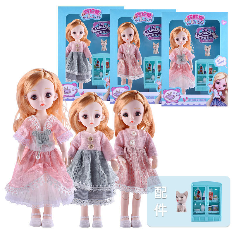 Children's Fashion Girl Doll Set Doll with Kitchen Pet Dog 12-Inch Jointed Doll Doll Wholesale