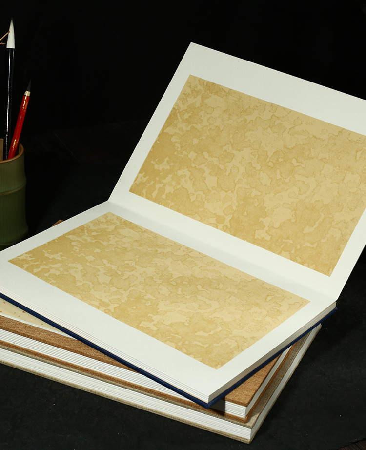 宣纸册页本 6折12页书法国画国展蜡染笺册页仿古空白折页创作精装