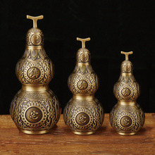 厂家批发开盖铜葫芦机压葫芦摆件铜器工艺品批发