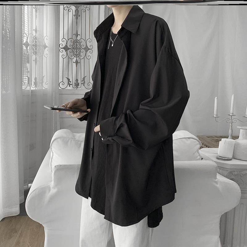 日系黑暗系男装日式高冷禁欲系痞帅黑暗潮流套装春季衬衫外套夏季